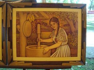 320px Cuadro de madera pirograbada Merca2.es