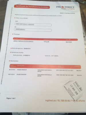 La supuesta mafia policial pagaba sus facturas 1 Merca2.es Factura que aporta el sargento de la Policía Municipal para demostrar que el viaje a Tailandia lo pagó su mujer.