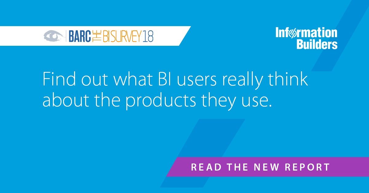 Information Builders obtiene las mejores calificaciones en la principal encuesta mundial de usuarios de Business Intelligence Foto de Informe BARC