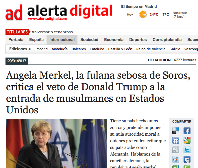 Alerta Digital exige "la solución armada" en Catalunya tras atacar a Vox 2 Merca2.es Alerta Digital