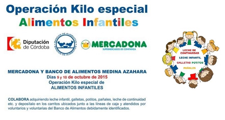 Mercadona en Córdoba para recoger alimentos infantiles