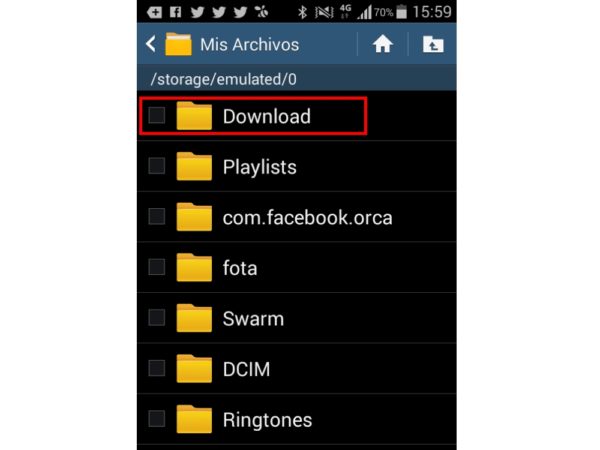 Si quieres liberar espacio en tu móvil esto es lo que tienes que hacer 4 Merca2.es Carpeta de Descargas de Android móvil