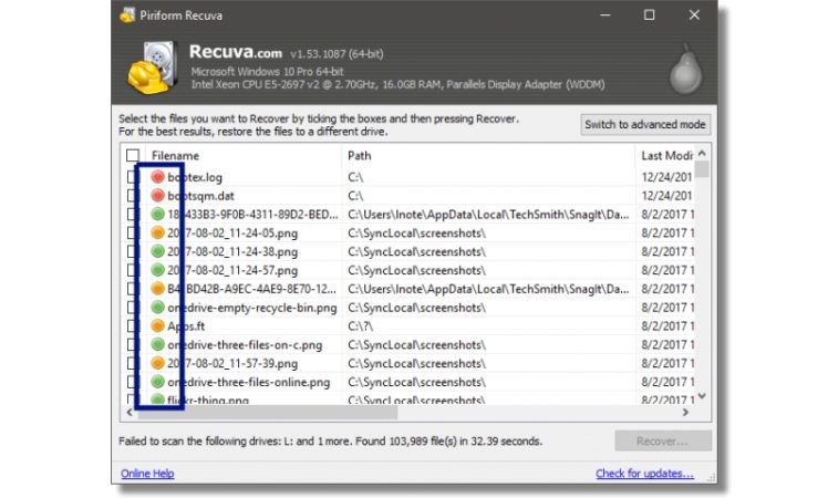 Windows: Los pasos para recuperar archivos borrados accidentalmente 8 Merca2.es colores recuva Merca2.es