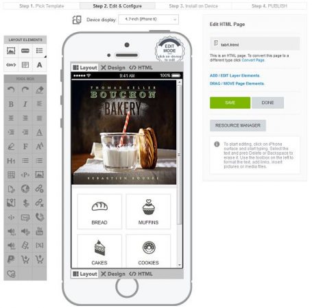 Interfaz de Ultimate App Maker