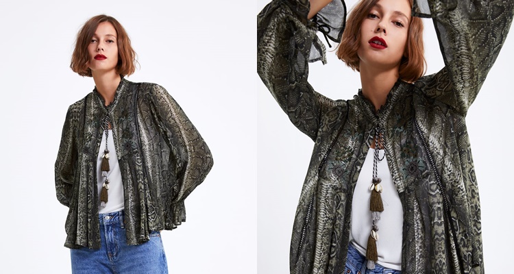 Blusa con estampado animal
