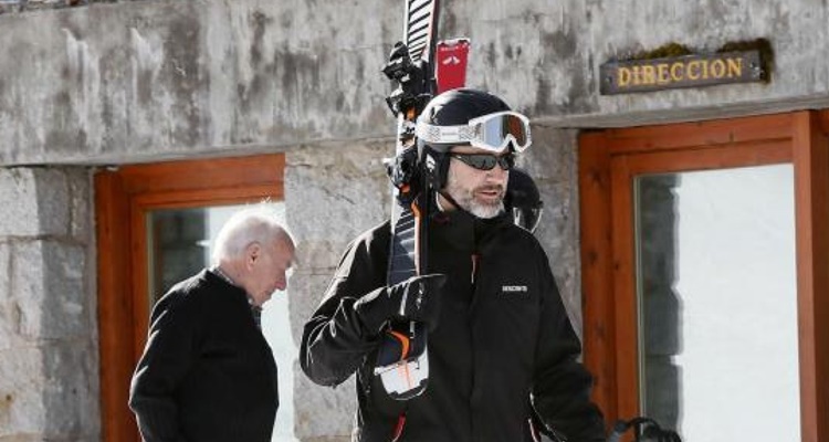 El Rey Felipe VI fin de semana de esqui
