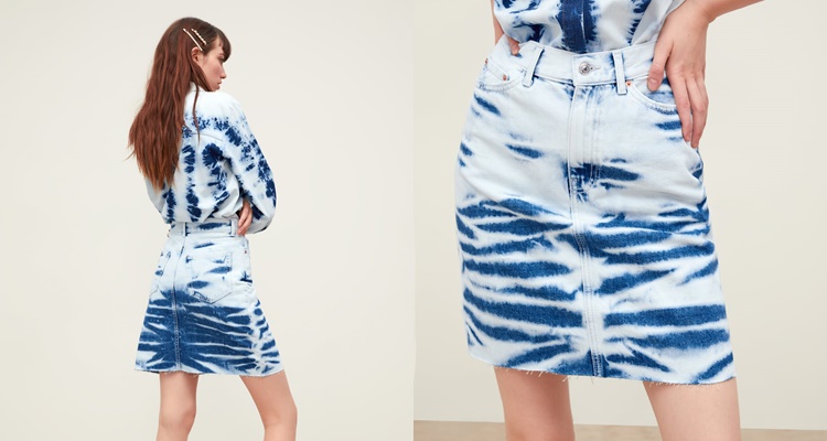 Falda tiedye de Zara