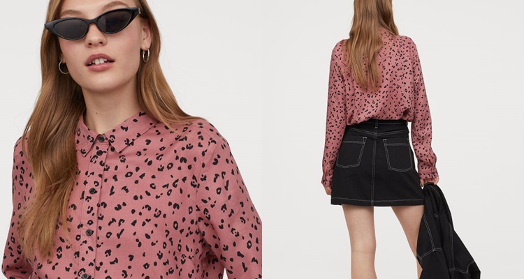 Camisa con estampado leopardo