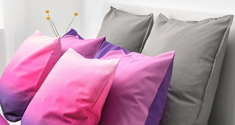 Cojines grises de Ikea