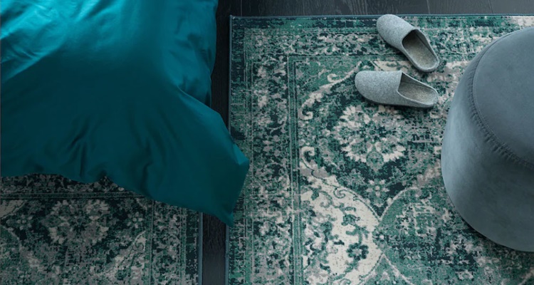 Alfombra verde de Ikea