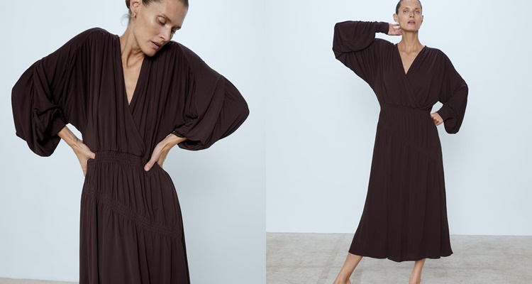 Vestido fluido de Zara