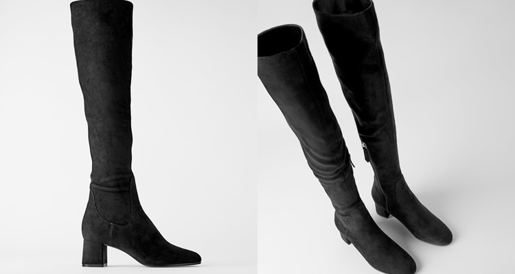 Botas negras altas de Zara