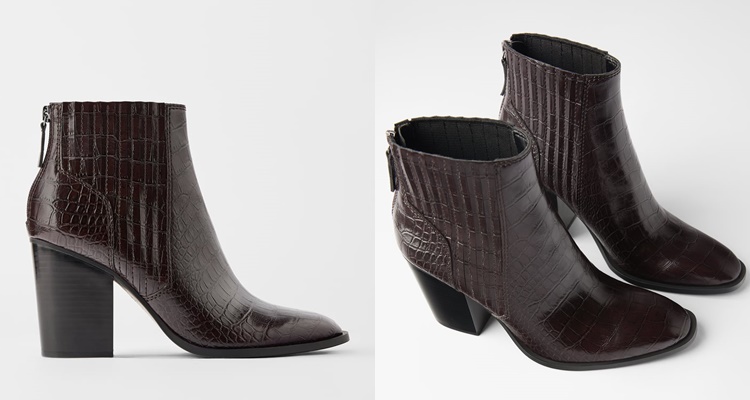 Botines burdeos de Zara