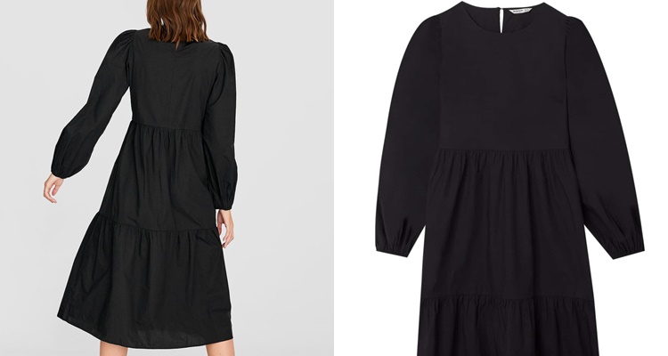 Vestido negro de Stradivarius más barato que en Zara