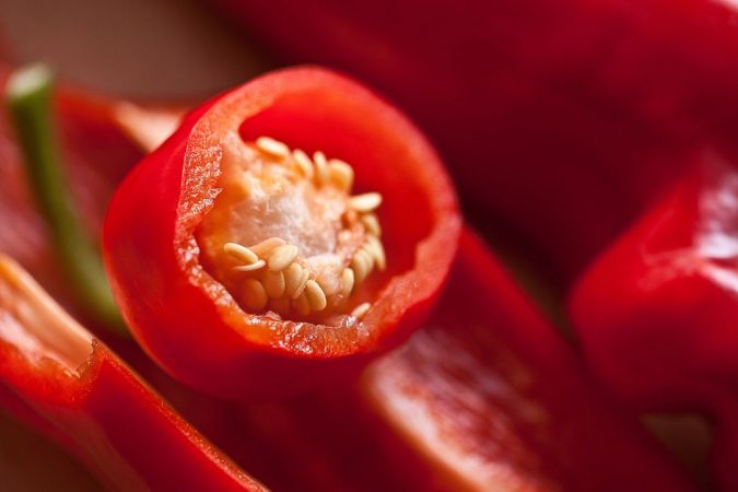 Pimientos rojos con vitamina A