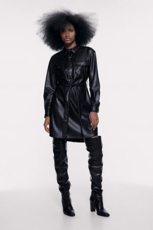 vestido camisero zara