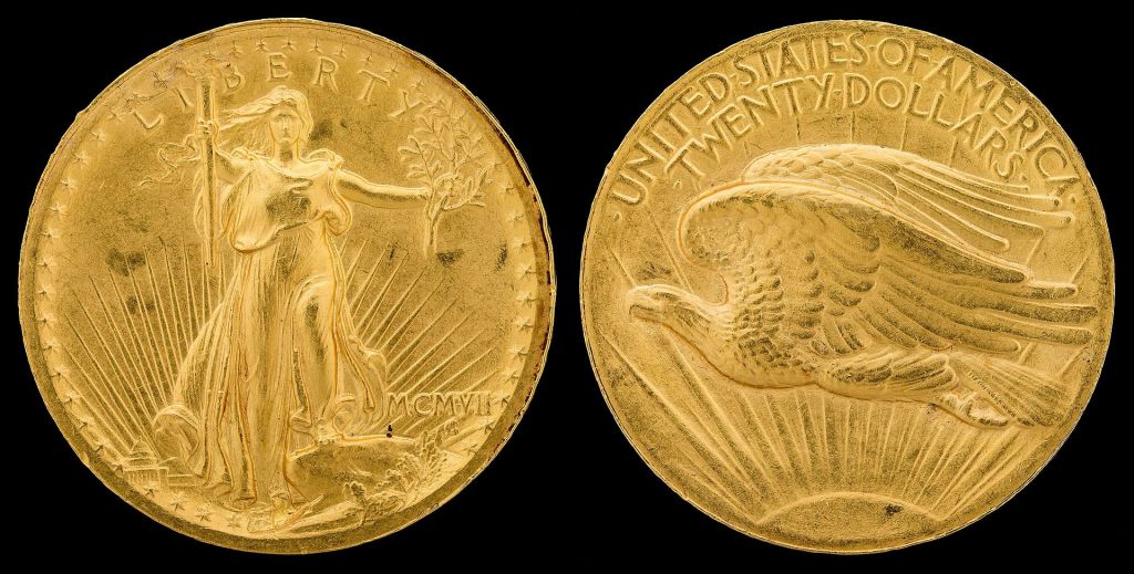 20 dólares Doble Águila, monedas