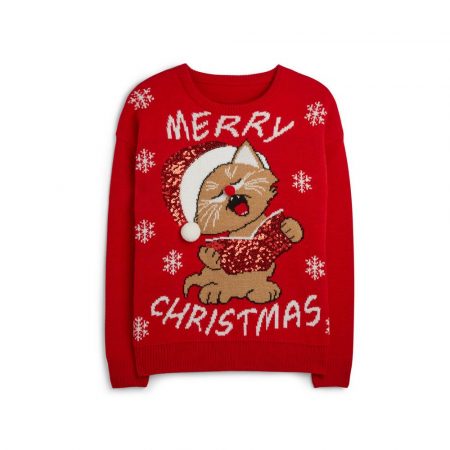  Jersey navideño con gatito