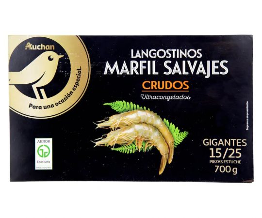 Langostinos crudos auchan