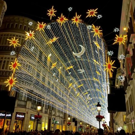 Calle Larios de Málaga y su alumbrado de Navidad