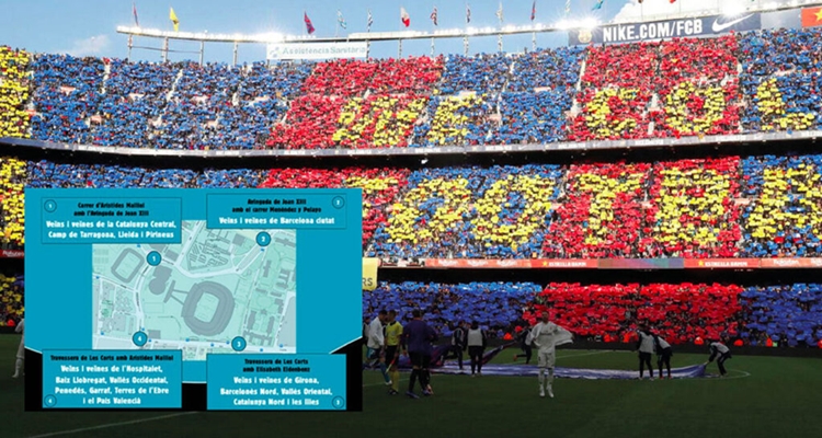 La concentración de Tsunami Democràtic Barça Real Madrid