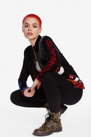 Chaqueta punto labios