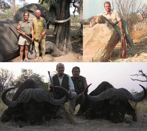 casa real borbón cazando elefantes