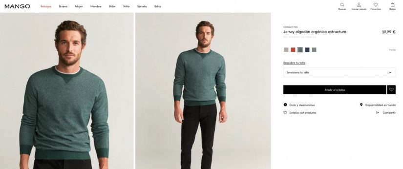 Jersey algodón estructura