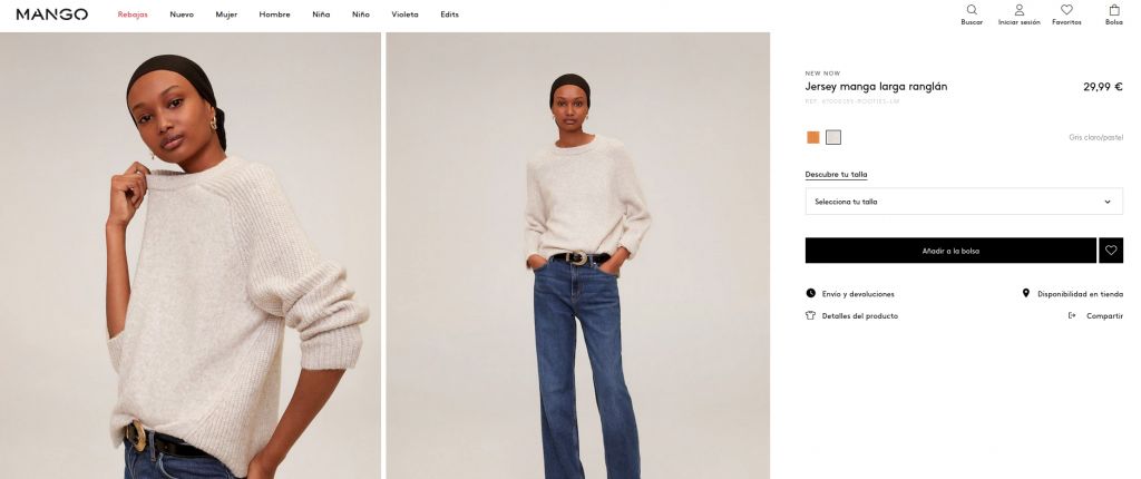 jersey renglán mujer - Mango