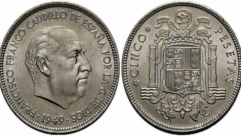 Las pesetas que ahora te pueden ayudar a pagar tus deudas 9 Merca2.es 5 pesetas de 1949