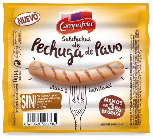 Salchichas bajas en grasas de Campofrío