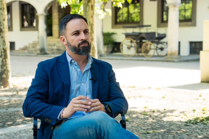 Santiago Abascal en un acto en Burgos