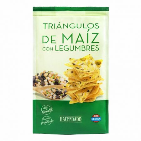 triángulos de maíz con legumbres