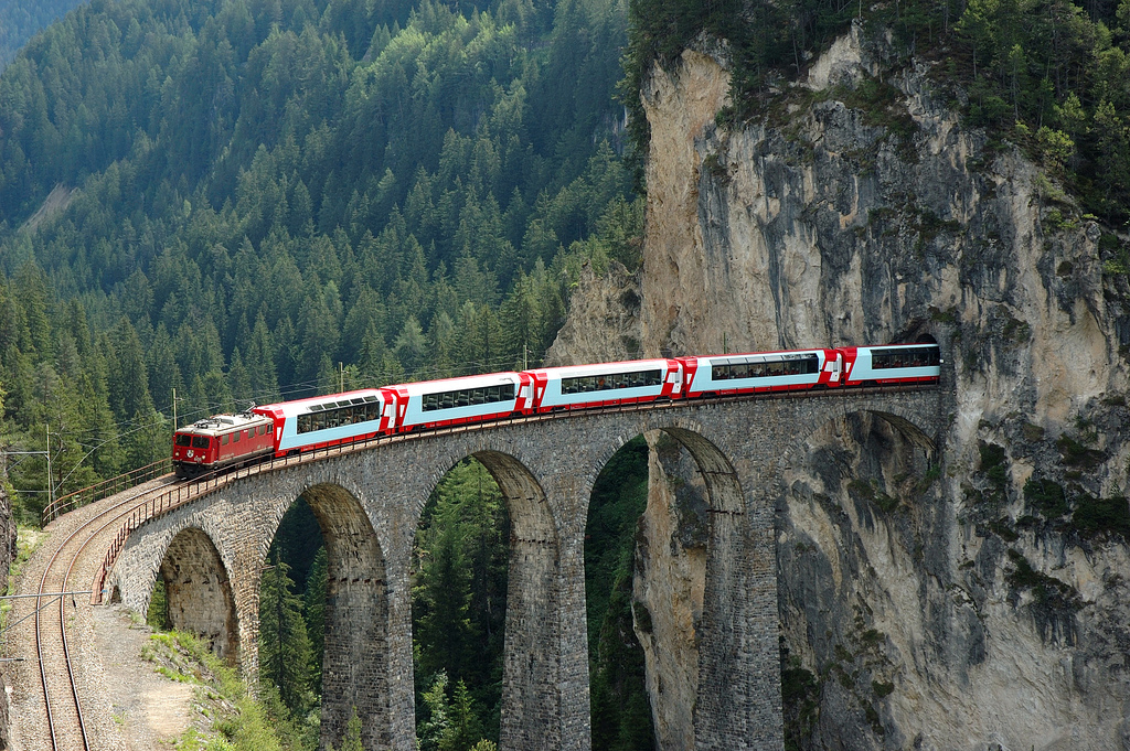 Glacier Espress, ferrocarriles