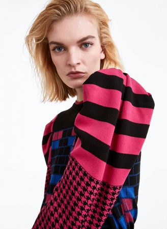 Jersey jacquard manga abullonada de Uterqüe