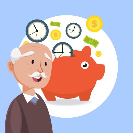 Señor disfrutando de la pensión de jubilación