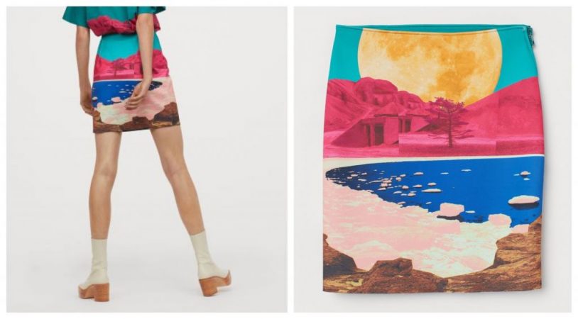 minifalda estampada h&m