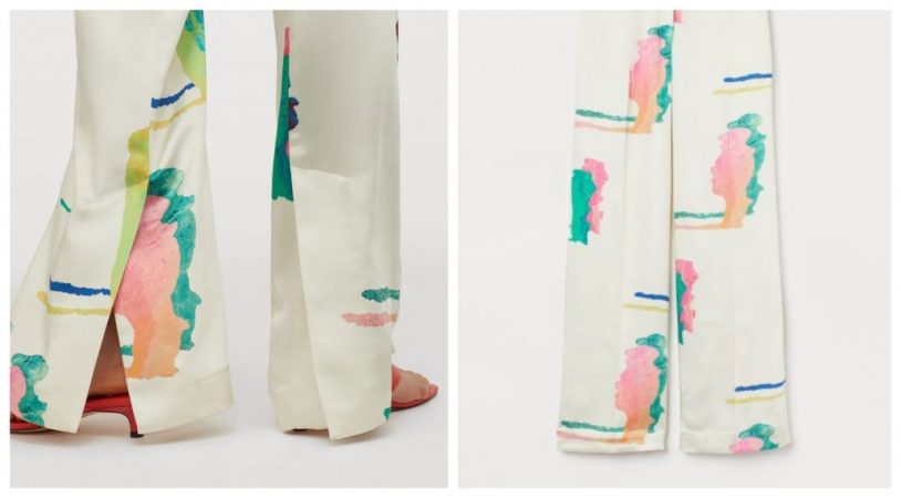 pantalones saten estampados