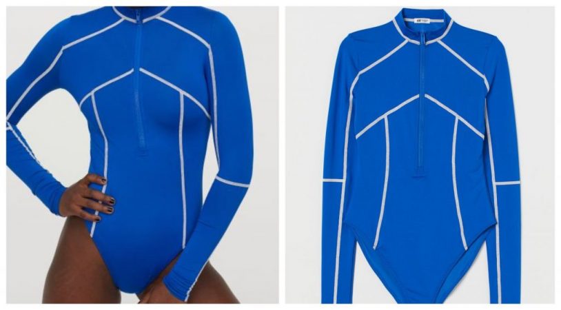 traje bano manga larga