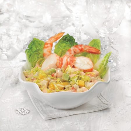 Cóctel de gambas con yogur