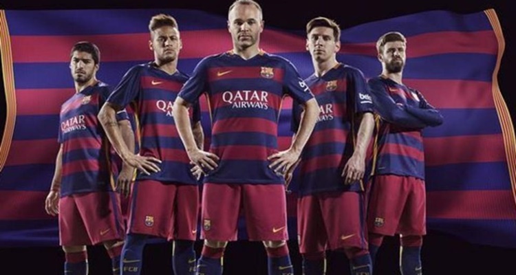 Camiseta FC Barcelona franjas horizontales