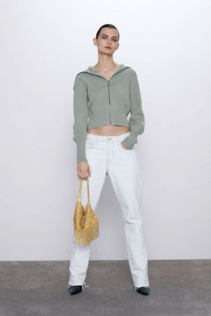 Chaqueta de botones de punto en Zara