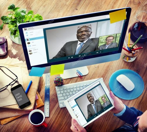 depositphotos 98789882 stock photo business people have video call Merca2.es