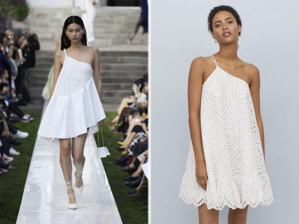 vestido corto blanco