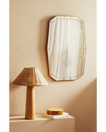 espejo perfil doble dorado