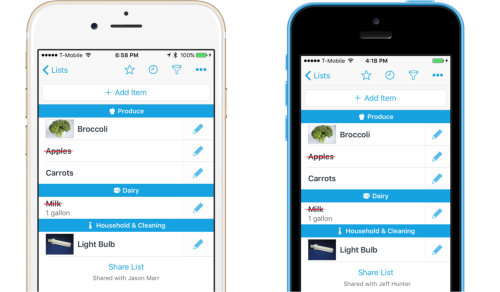 App anylist para la compra