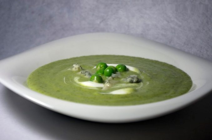 crema brocoli con guisantes