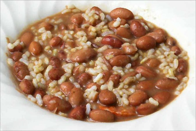 alimentos alubias arroz