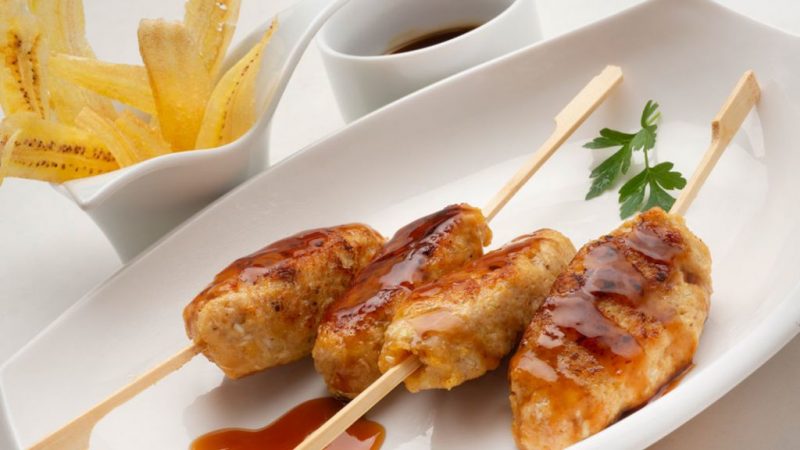 brochetas pollo terikayi