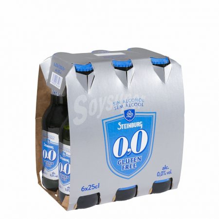 CERVEZA SIN GLUTEN STEINBURG 0,0
